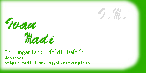 ivan madi business card